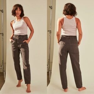 AMO Drapey Trousers in Washed Black 31(12)